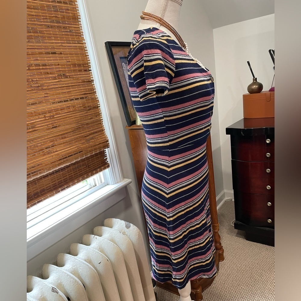 PINK ROSE STRIPED DRESS - Picture 2 of 7